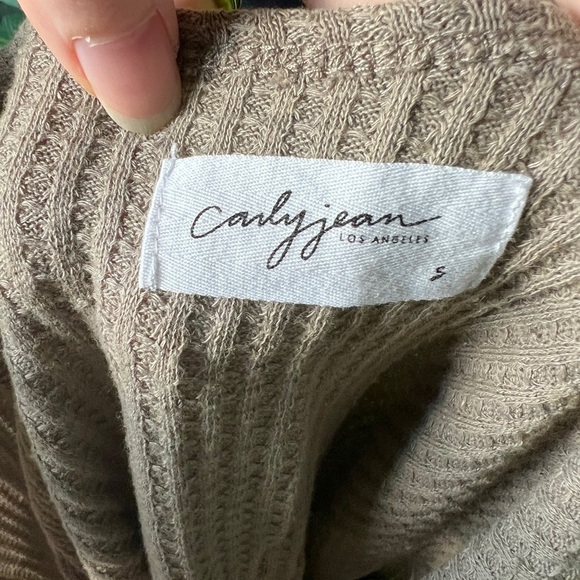 Carly Jean Los Angeles brown waffle slouchy tank top size S - Picture 7 of 7